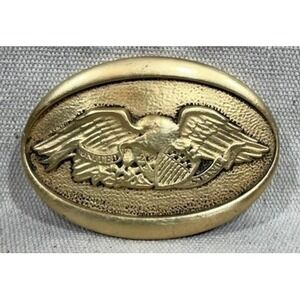 Vintage 1978 Heritage Mint Solid Brass American Eagle Belt Buckle A-0264